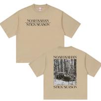 Noah Kahan Stick Season Tour 2026 Graphic T Shirts Unisexs Hip Hop Vintage Fashion Cotton Short Sleeve Tshirts Unisex Streetwear 4XL gray