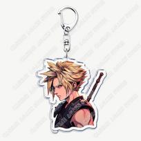 Action Game Keychains for Accessories Key Chain Jewelry Keyrings Cloud Strife Ffvii Tifa Sephiroth Vincent Valentine Fans Gifts beige