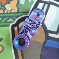 Fingertip 5-In-1 Gyro Mechanical Spinning Top 360° Roatating Hand Spinner Gearwheel 3D Printing Fingertip Sprocket black