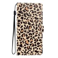 Dėklas Samsung Galaxy A27 A17 A07 A37 A57 A56 A36 A55 S26+ Ultra S25 Edge S24 FE Plus Dėklas Odinis Piniginė su Leopardo Raštu Samsung S25 Ultra
