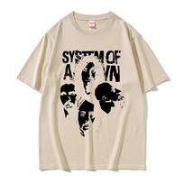 System of A Down Face Graphic T-shirt Men Women Vintage Rock Oversized T Shirt Male Classic 90s Alternative Metal Merch T-shirts XXXL juoda