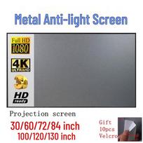 MiXiTe Nešiojamas 84 -120  Metalinis projektoriaus ekranas | Atsparus šviesai, Lauko HD 4K projektoriaus audinys 120 inch Simple Box Delivery