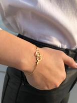 Dvigubo Veneros simbolio pakabukas Moteriška Lesbietiška LGBT Apyrankė Moterims Apyrankė Merginosmeilė LES Nerūdijančio Plieno Sesers Papuošalas 19+5cm auksas