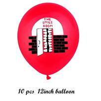 Creepy Siren Head Cartoon Cat Horror Theme Birthday Balloon And Cake Topper Set 1pcs-Cupcake Big Topper red