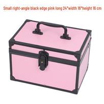 Techniko įrankių dėžė ir pėdų vonelės rinkinys: Makiažo, Laikymo, Pedikiūro ir Masažo dėklas Small right-angle black edge pink 24*16*16 black