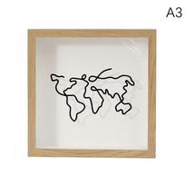 Adventure Archive Boxes Travel Ticket Shadow Box With Slot Memory Boxes Keepsakes Money Ticket Holder Map Storage Frame Holder white