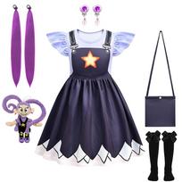 Nuotykių žaidimas Lily Anime Cosplay Vaikų drabužiai Helovinas Gimtadienio šventė Išgalvota mergaitės suknelė Kalėdų karnavalas Vaikų kostiumas 5T (120) black