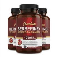 Berberino HCL 1200 mg su Ceilono cinamonu, 120 kapsulių 3pack