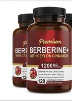 Berberino HCL 1200 mg su Ceilono cinamonu, 120 kapsulių 2pack