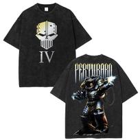 Warhammer 40K Perturabo Geležiniai Kariuomenės Primarchas Chaoso Kosminis Jūreivis Marškinėliai M gray