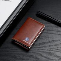 1 vnt. Odinė automobilio vairavimo dokumentų dėklas ID Pasas Kortelės Piniginė Kortelių dėklas Volkswagen Scirocco POLO Tiguan Passat B5 B6 B7 Golf EOS Jetta MK6 ruda