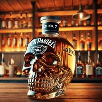 Juokinga prancūzų buldogų viskio butelis, Humoro naujovės dekanteris, Kūrybiška dovana, 250 ml skaidrus stiklas Skull style 750ml