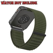 Wave-shaped Nylon Loop Strap for Garmin Venu X1 Smart Watch Band Accessories for Garmin Venu X1 Sport Adjustable Band Correa Venu X1 vyno raudonos spalvos