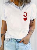 Queen Heart Graphic White T-shirt M white