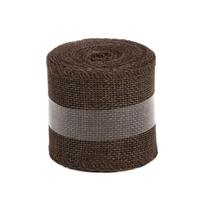 5 metrai 60 mm imitacinio lino virvelinio kaspino ritinys Kalėdinio dovanų pakavimo dekoracija vestuvių vakarėliui pasidaryk pats rankų darbo juostelė one size kava