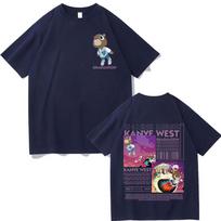 Rapper Kanye West Graduation Album Graphic T Shirts Unisex Unisex Harajuku Hip Hop Y2k Tshirt Summer Casual Fashion Cotton Tshirts S gray