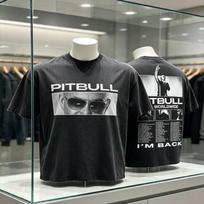 2026 Pitbull Im Back North America Tour Tshirt Unisex and Unisex Summer Cotton Clothing Fashion High Quality Short Sleeved Top 2XL gray