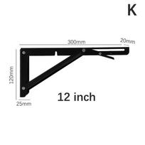 Length 20/25/30/35/40cm Triangle Folding Angle Bracket Heavy Support Adjustable Wall Shelves Mounted Table Shelves Hardware