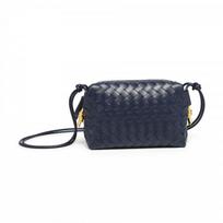 Mini pintas crossbody rankinė-kamera moterims, minkštos PU odos, didelės talpos, miesto stiliaus, su užtrauktuku 23 x 9 x 16 cm smalta