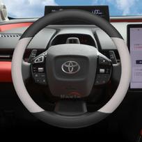 Odinis automobilio vairo užvalkalas, skirtas Toyota Bz4x BZ5 2024 2025 2026, priedai O Black Moon White