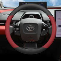 Odinis automobilio vairo užvalkalas, skirtas Toyota Bz4x BZ5 2024 2025 2026, priedai Round (Black Red black