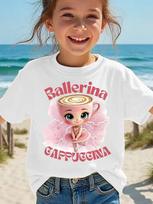 Italian Brainrot Animals Kids T-Shirt Ballerina Cappuccino Short Sleeve Tops for Kids Funny Meme Cute Tee Tops Summer Clothing 160 brown