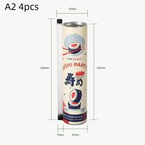 1/4/10Pcs Japanese Round Sushi Maker Push Box Mold with Sauce Straw Cone for Home Party Sushi DIY Activity A2