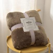 New Double Sided Warm Blanket Warm Breathable Throw Blanket Ultra Soft Solid Color Striped Blankets