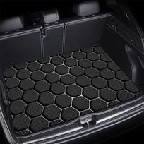 1Pcs Black Hexagon Car Trunk Mat with Anti Slip Cargo Liner Waterproof Rear Storage Protector Floor Mat for SUV Sedan Vehicle In 80*120cm