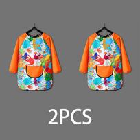 Art Apron Children's - Waterproof Long Sleeved Cover Paint Apron for Children, Kindergarten Art Painting WQ005 XL(M) orange