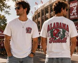 Alabama Football Helmet Vintage T-shirt | 1892 College Team Tee 2XL brown