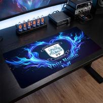 Preston North End Custom Large Mouse Pad, Personalized Name Text Print, Football Logo Non‑Slip Desk Mat Gaming Gift 30cmx80cm