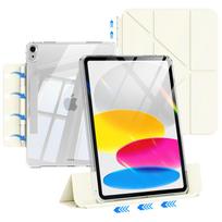 ZOYU for iPad A16 11/10th Sliding Detachable Cover, for iPad Pro 11 13 Air 11 Air 4/5 10.2 7/8/9th Mini 67 Magnetic Buckle Cover iPad Pro 11 M4 M5 white