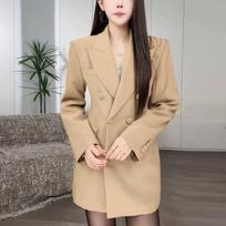 Womens Slim Fit Black Midi-Length Blazer 2026 Office Wear Tailored Suit Jacket XXXL