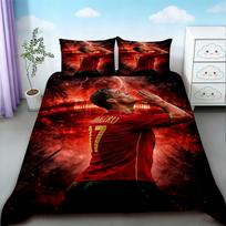 Paaugliams CR7 Antklodės užvalkalas Futbolas Cristiano Ronaldo Patalynės komplektas Jaukiam ir kvėpuojančiam Miegamojo Dekoras Dovanos 140*200cm/55x79in Single/Twin 3pcs