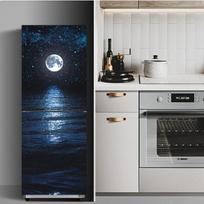 Šaldytuvo lipdukai Šaldytuvo dangčio durys Kraštovaizdis Augalas Jūra Vinilas Lipnus virtuvės baldai Dekoras Apvyniojimas Šaldiklio lipdukas „Pasidaryk pats“ 40x120cm gray