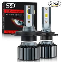 2vnt 30000LM H4 H7 Led 3570 CSP H1 H8 H11 H16 9005 HB3 9006 HB4 H27 880 881 automobilio priekinių žibintų lemputė Canbus Auto turbo lempa 12V 24V 6000K balta H4/9003/HB2 Hi/Lo