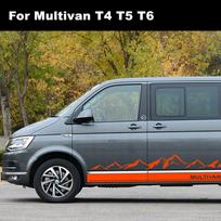 Skirta Volkswagen Multivan T4 T5 T6 4vnt./stal. 210cm automobilio kėbulo šoninio dekoro lipdukų lipdukų puošyba raudona