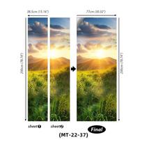 Artimųjų Rytų durų lipdukas Lipnusis tapetas 3D DIY renovacija vandeniui atsparus plakatas miegamasis 77X200cm gray