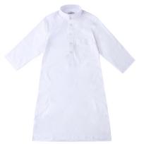 Musulmonų vaikų berniukų Saudo arabų chalatas viršutinės kelnės Kaftan Arab islamo drabužiai 110cm balta