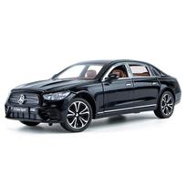 1/24 Benz E-Class E300 L Lydinio Automobilio Modelis Diecast Žaislas Metalinės Transporto Priemonės Didelės Simuliacijos Garsas ir Šviesa Atgal Traukiamas Žaislinis Automobilis Kolekcija Dovana juoda