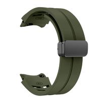 Sportinė silikoninė apyrankė, skirta Samsung Galaxy Watch 7 6 4 44 mm 40 mm magnetinio mygtuko apyrankė, skirta Galaxy Watch 6 Classic 43 47 mm laikrodžiui 5 Pro 45 mm dirželiui Galaxy Watch 4 Series black
