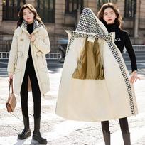 Mid To Long Women's Cotton Jacket In Autumn and Winter,Korean Version Loose Down Jacket,Windproof and Thickened Women's Cotton Jacket,Casual Outerwear XXXL balta