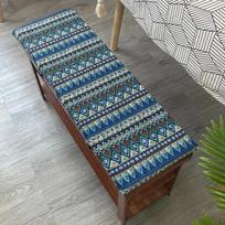 Bohemijos ilga suoliuko pagalvėlė Minkštas pufas Storas medinis sofos kilimėlis Sodo suoliukų ilga paminkštinta medinio suoliuko pagalvėlė 100x30cm