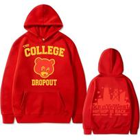 Reperis Kanye West College Dropout Muzikos džemperis L raudona