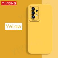 A52 A53 dėklas Šilkinis minkštas skystas silikoninis dangtelis, skirtas Samsung Galaxy A52 s A52s A53 A54 A55 5G A 55 54 53 52 telefonų dėklai For Galaxy A52s 5G geltona