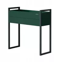 Jan Nowak Aukštas metalinis gėlių vazonų apdangalas butelio žalios-antracito spalvos: Margaret H 1000 x 1000 x 380 mm (5907367511499)
