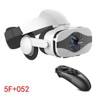 VR Akiniai - Įtraukianti 3D Virtualios Realybės Šalmas išmaniesiems telefonams ir žaidimams VR Glasses+052 Gamepad white