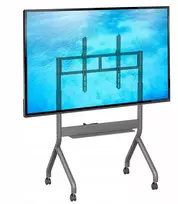 Laikiklis Fiber Novelty – tvirtas mobilus stovas interaktyvioms lentoms, multimedijos ekranams ir televizoriams 50"-90" (PM90G)