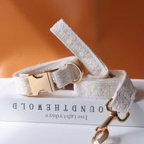 Personalizuotas ID dirželis Vestuvinis šuns antkaklis Prabangus dizainerio virvės raištis Individualus metalinis minkštas reguliuojamas gyvūno antkaklis Vestuvių vakarėlis S